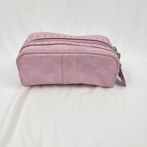 Coach Pink Wristlet Cosmetic Bag Y2K Missing Strap - Picture 1 of 12